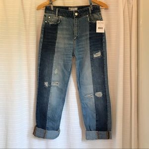 Free People Patchwork Jeans